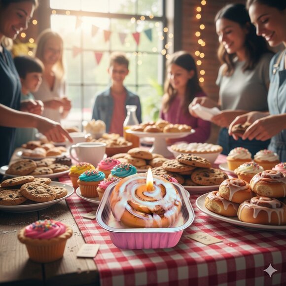 Cinnamon Bun Scented Soy Wax Candle - Picture 4 of 11